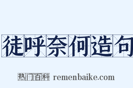 徒呼奈何造句是什么意思的图片